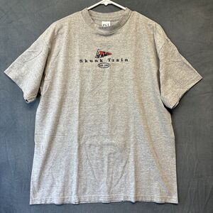 Vintage Skunk Train Shirt Mens XL PSI Printed Sportswear Inc Fort Bragg Limited